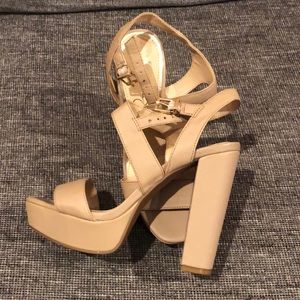 Jessica Simpson classic nude chunky heel